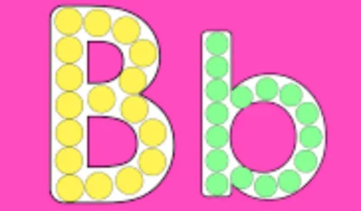 Do a dot painting letter b